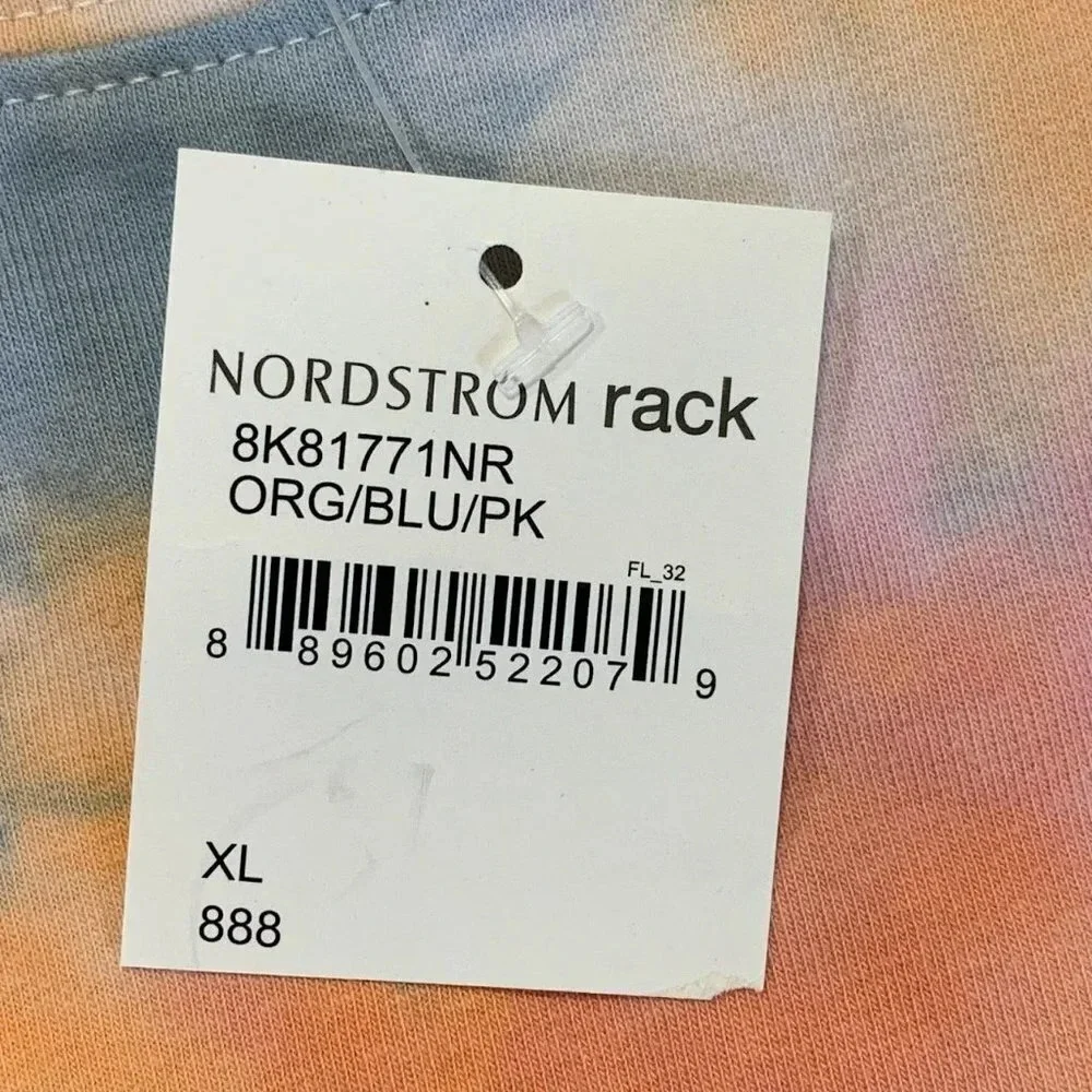 Freshman Girls Tie Dye Relaxed Cotton Short Sleeve Shirt‎ Shorts Set Size XL NWT